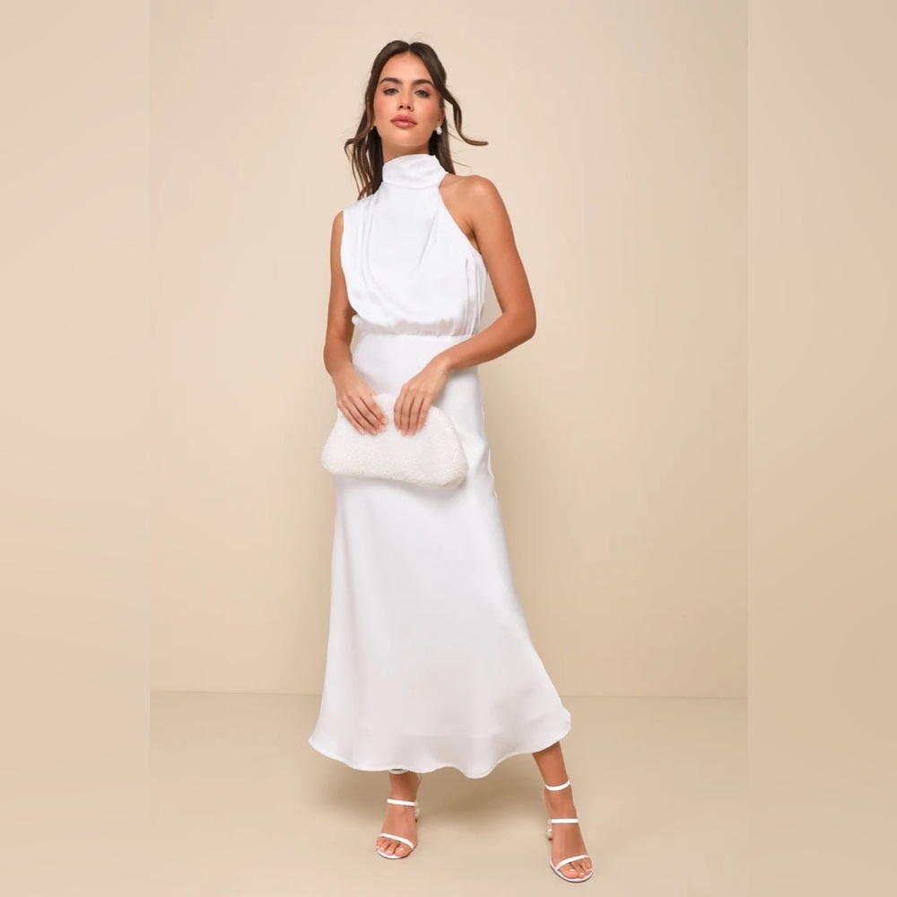 Asymmetrical White Dress